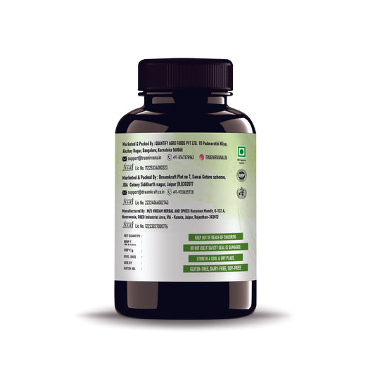 TrueNirvana Wheatgrass Capsules – Detox, Energy & Immunity (60 Veg Capsules)