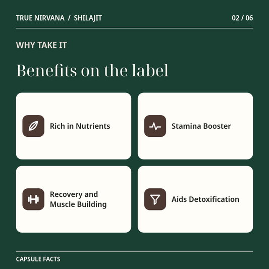 True Nirvana Shilajit Capsules - 60 Veg Capsules