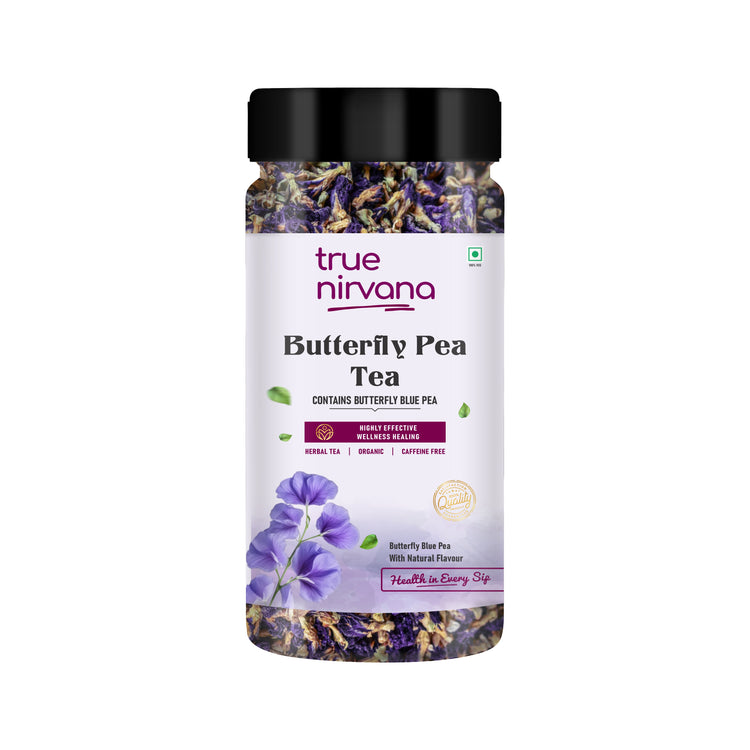 Truenirvana Butterfly Pea Flower Tea | 100% Organic Herbal Tea | Caffeine-Free & Antioxidant-Rich | Natural Blue Tea for Hair & Skin