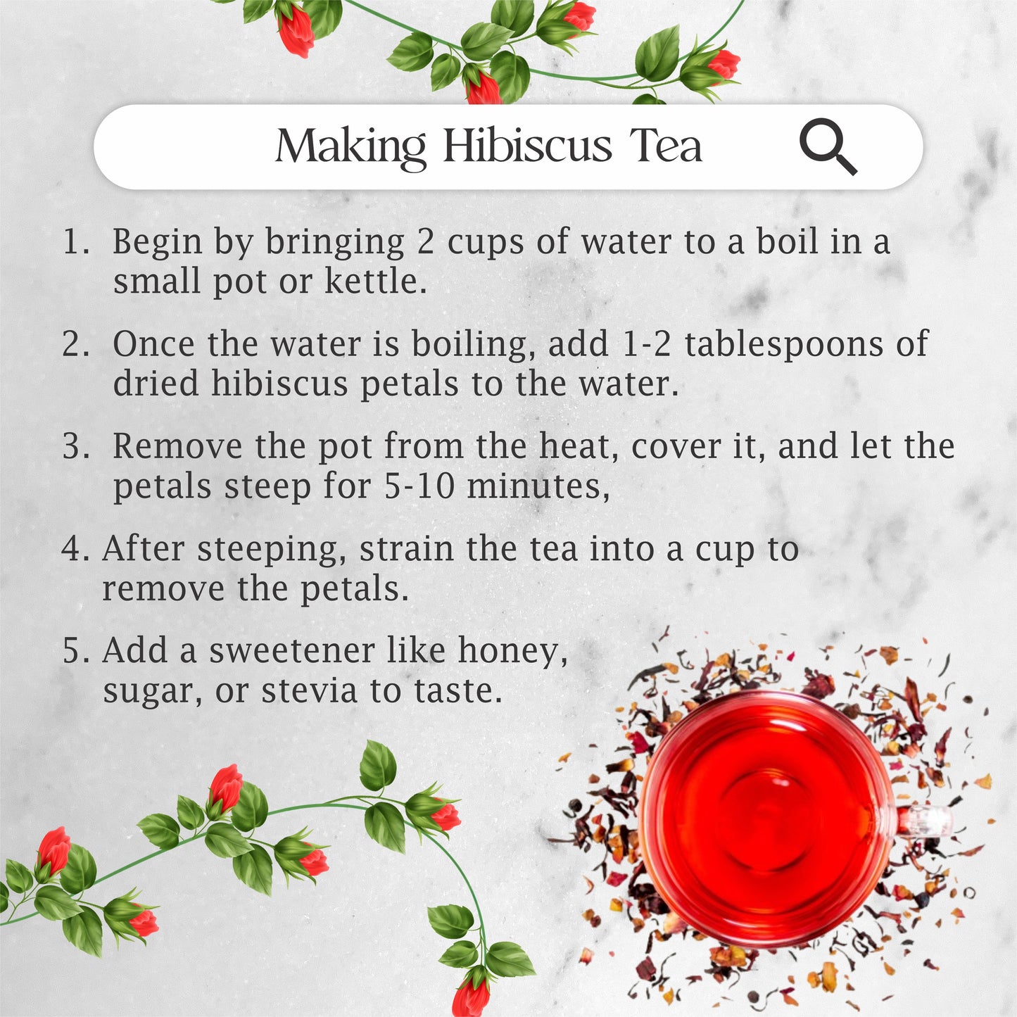 TrueNirvana Hibiscus Flower Tea – Skin Glow & Heart Health