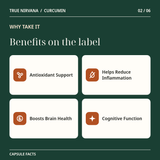 True Nirvana Curcumin Capsules - 60 Veg Capsules 2