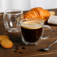 Double Wall Glass 250Ml Set of 2 Coffee /Tea Cups