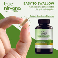 TrueNirvana Wheatgrass Capsules – Detox, Energy & Immunity (60 Veg Capsules)