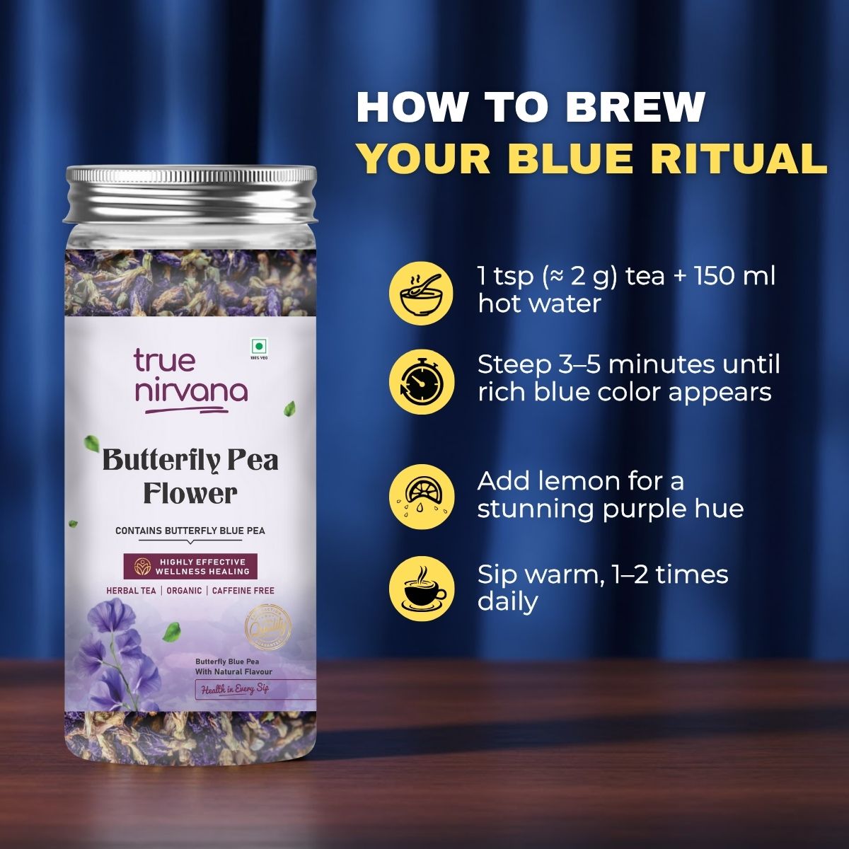 TrueNirvana Butterfly Pea Tea – Relax & Refresh