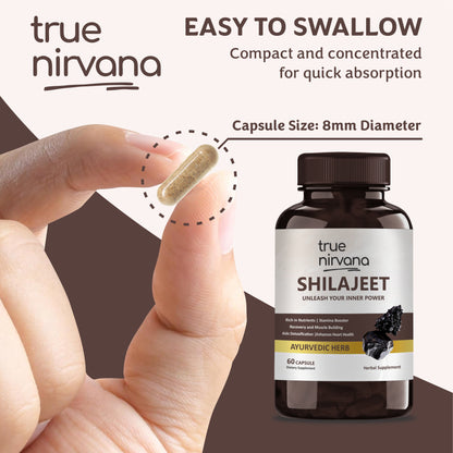 TrueNirvana Shilajit Capsules – Strength, Stamina & Vitality (60 Veg Capsules)