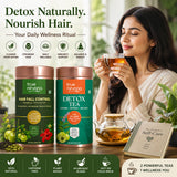 Hair Fall Control Herbal Infusion Tea and Detox Tea Combo 6