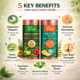 Hair Fall Control Herbal Infusion Tea and Detox Tea Combo 2