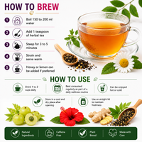 Skin Glow Tea and Hair Fall Control Tea Bundle | Herbal Wellness Combo | Caffeine Free | 100g Each