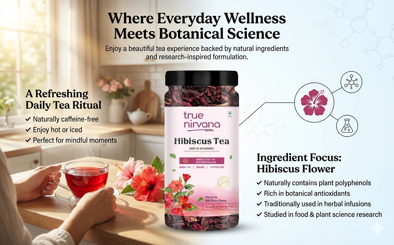 TrueNirvana Hibiscus Flower Tea – Skin Glow & Heart Health