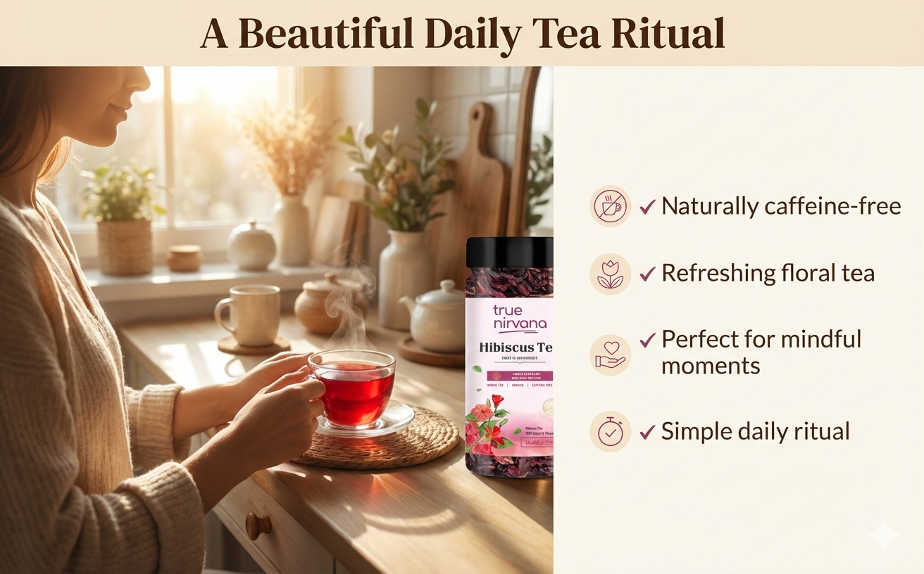 TrueNirvana Hibiscus Flower Tea – Skin Glow & Heart Health