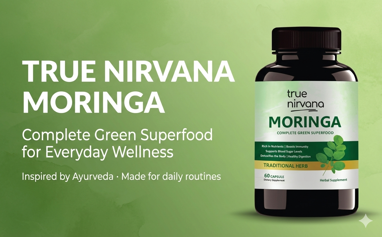 TrueNirvana Moringa Capsules – Energy, Immunity & Detox (60 Veg Capsules)