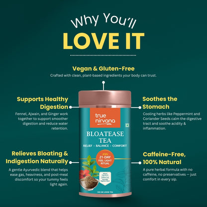 Truenirvana Bloatease Tea - 100g