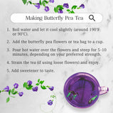 Truenirvana Butterfly Pea Flower Tea | 100% Organic Herbal Tea | Caffeine-Free & Antioxidant-Rich | Natural Blue Tea for Hair & Skin