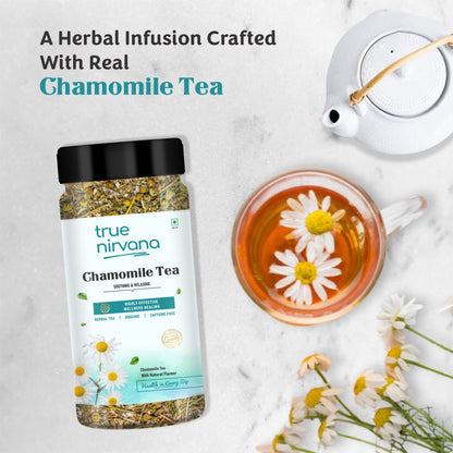 TrueNirvana Chamomile Flower Tea – Calm, Relax & Sleep Support