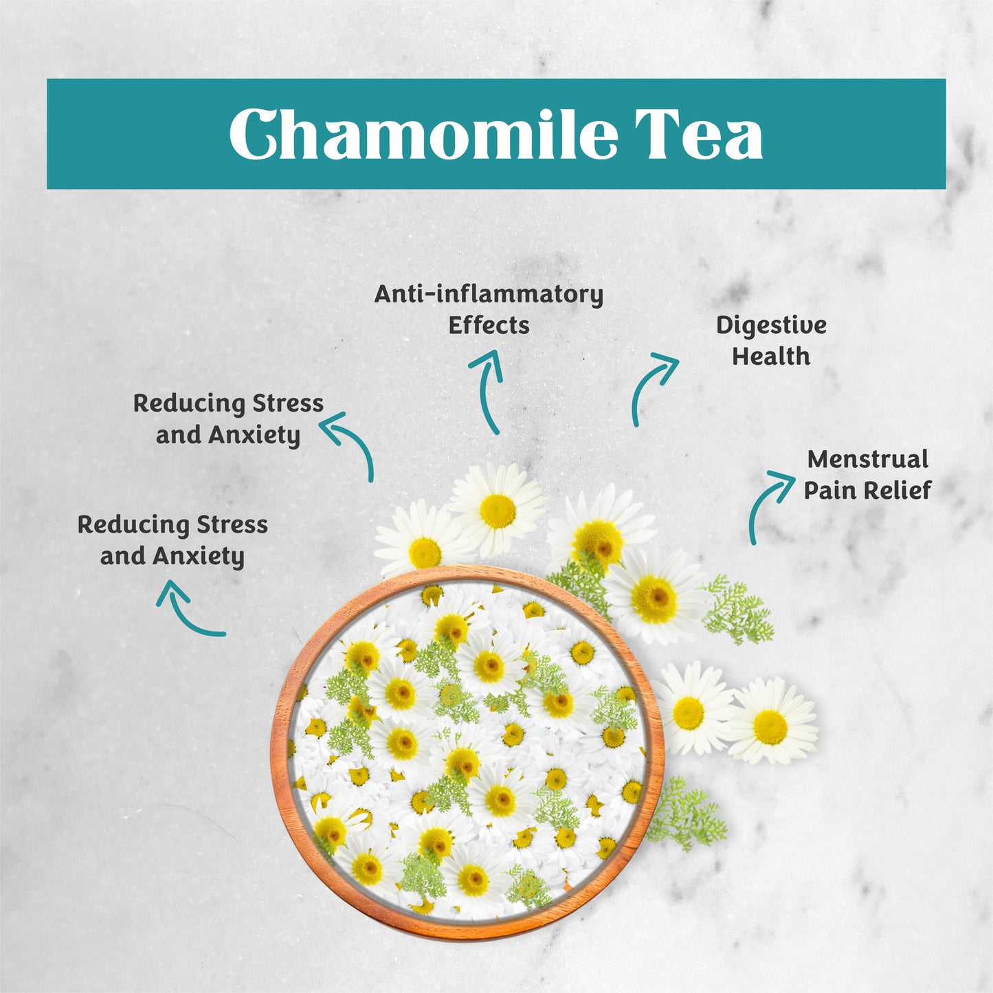 TrueNirvana Chamomile Flower Tea – Calm, Relax & Sleep Support