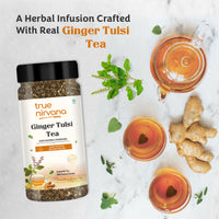 TrueNirvana Ginger Tulsi Tea – Immunity, Digestion & Stress Relief